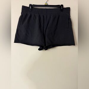 Offline by Aerie Black Lounge/Athletic Shorts, Washed Black, size L